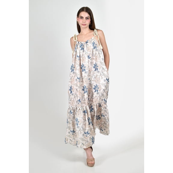 Vestido con tirantes de cuerda Roman Fashion /Juvenil, 8093 (Arena ) beige M