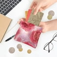 thumbnail image 5 of PU leather Coin Purses & Pouches Small Wallet Red Gold Rose Petals, 5 of 7
