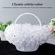 thumbnail image 4 of Cesta de flores para niños cesta de boda con pétalos con asa portátil ligera blanca para actividades religiosas ANGGREK Otros, 4 of 8