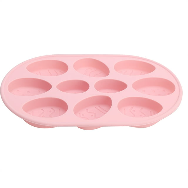 Molde multifuncional de silicona para hornear huevos de Pascua, ideal para hacer chocolates y hornear (rosa)