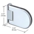 thumbnail image 2 of CRL BER044SC Satin Chrome Berlin 044 Series Wall Mount Offset Back Plate Hinge, 2 of 2