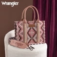 thumbnail image 4 of Wrangler Women's Boho Aztec Tote Bag - Stylish Shoulder Purse with Top Handle Satchel Design, Deep Pink, 4 of 7