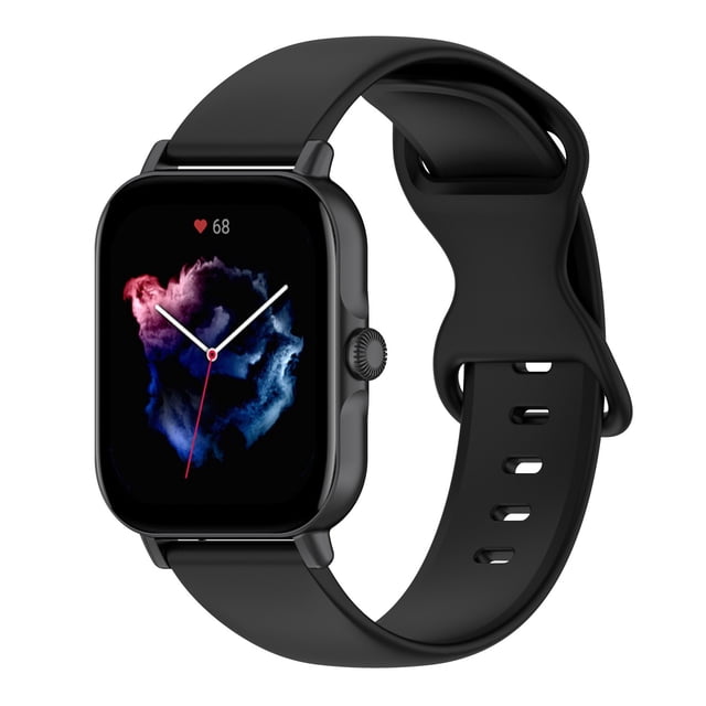 Hearth & Gear Bracelet de Montre Sport en Silicone Résistant à la Transpiration Couleur Unie avec Réglage Pratique et Grand Compatibilité Compatible avec Smartwatch Bm6838-09x Montre avec Minuterie Montre-Bracelet Durable avec Minuterie