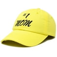 thumbnail image 4 of DALIX #1 Mom Hat Number One Mothers Day Gift Embroidered Baseball Cap in Minion Yellow, 4 of 6