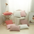 thumbnail image 4 of OUSITAID Throw Pillow Cover Geometric Tear Resistant Plush Solid Color Simple Style Cushion Case for Bedroom, 4 of 12