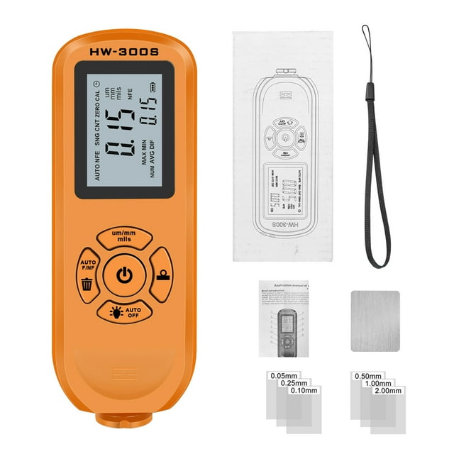 0-2000UM Thickness Gauge High Precise LCD Digital Automobile Film Thickness Meter Car Paint Coating Thickness