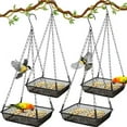 thumbnail image 7 of MUAXDA Hanging Bird Feeder Tray, Metal Mesh Platform Seed Feeder with Durable Chains for Outdoors Garden Great for Attracting Birds, 7 of 7