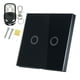 thumbnail image 5 of Interruptor Tactil de Pared Unique Bargains Panel de 2 Vías 2 Bandas Negro UE con Control Remoto, 5 of 5
