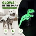thumbnail image 2 of Zydvens Glow in the Dark Pet Dinosaur Skeleton Costume - 3D Cozy Plush Cat Dog Skeleton Halloween Outfit Adjustable Soft for Halloween Pet Cosplay Costume, 2 of 8