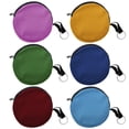 thumbnail image 1 of Aspire 6-Pack Cotton Canvas Round Keychain Pouches, Coin Purses, Mixed Earbud Pouch, 4 Inch, 1 of 7