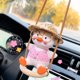 thumbnail image 1 of Espejo retrovisor con forma de pato oscilante, decoración Interior, colgante para coche, accesorios para colgar, parte superior de flor rosa, 1 of 5