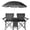 Black, variant on IVV 2-Seat Folding Chair with Removable Sun Umbrella, Portable Double Camping Chair with Side Cup Holder, Center Storage Pocket, for Beach, Fishing, Outdoor Events – Blue