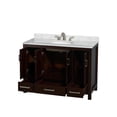 thumbnail image 2 of Wyndham Collection Sheffield 48" Metal Single Bathroom Vanity in Espresso/Chrome, 2 of 4