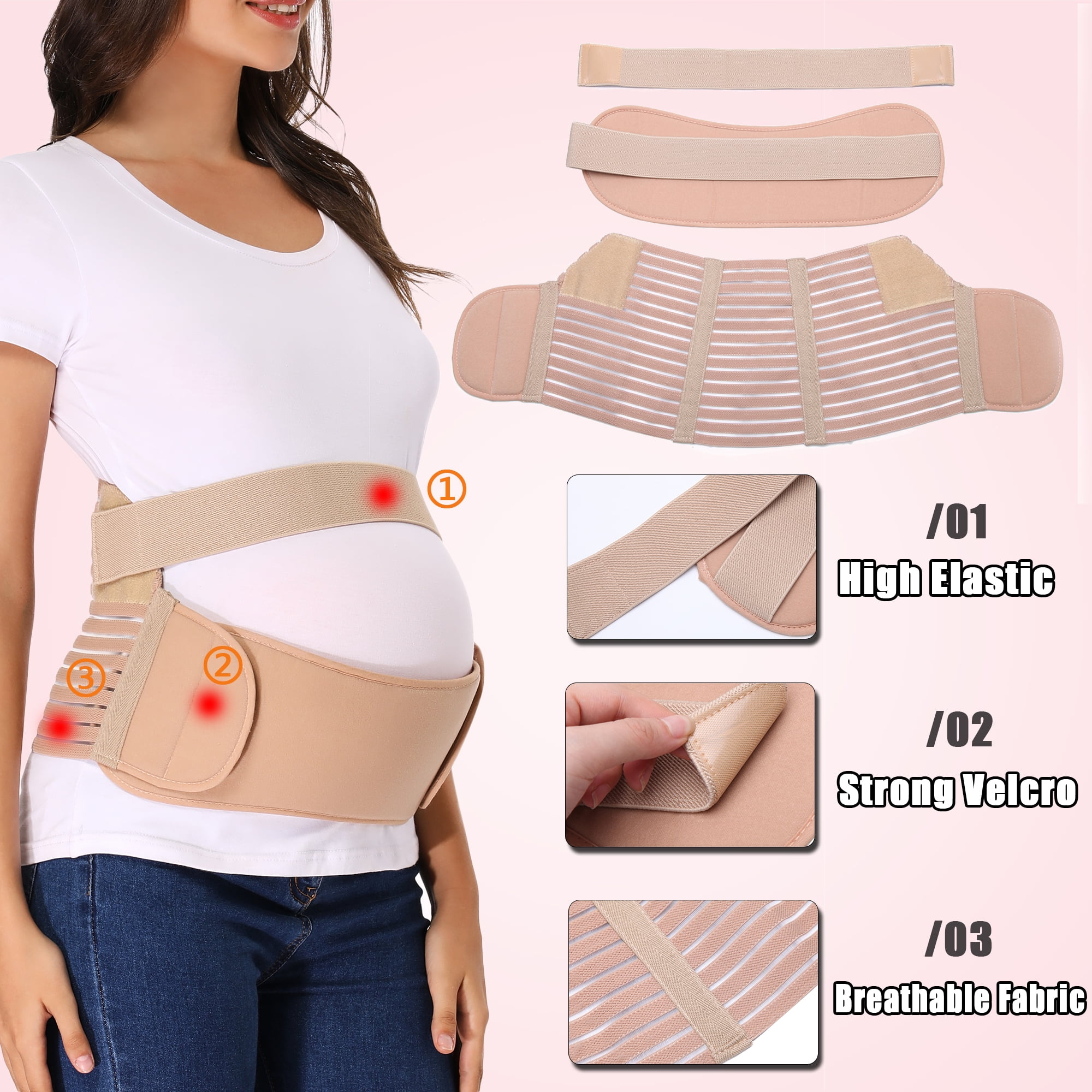 CFR Maternity Belt Waist Abdominal Back Belly Band Pregnancy Belt Support Brace 