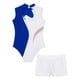 thumbnail image 5 of Ids Niñas Gimnasia Rítmica Patinaje Artístico Ballet Danza Clásica Leotardo Brillante Rhinestones Body con Pantalones Cortos, 5 of 5