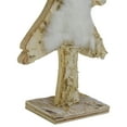 thumbnail image 6 of Northlight Wooden Tree With Faux Fur Christmas Decoration - 13.5" - Brown and White, 6 of 6