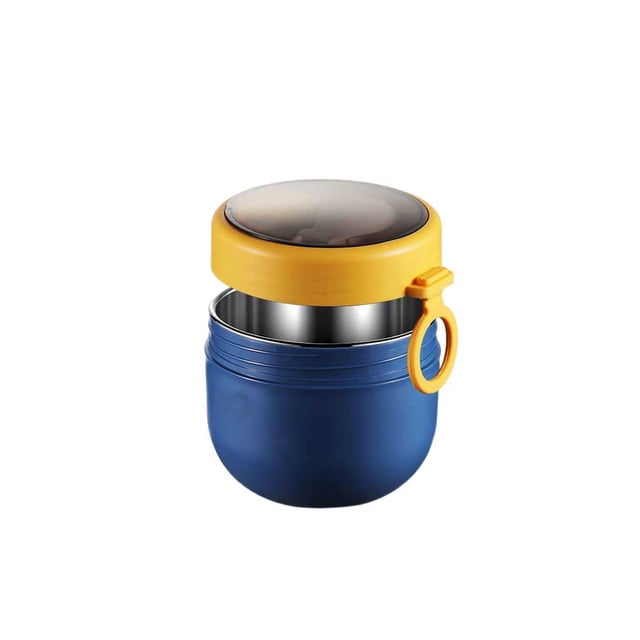 Billuyoard Fiambrera de 600ml de acero inoxidable para acampar, senderismo, Picnic, comida, frutas, contenedor de desayuno, fiambrera lavable reutilizable Mostrada Azul Billuyoard HA072903-01