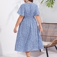 thumbnail image 6 of Fashion Women's Casual Spring/summer V-neck Short Sleeved Printed Dress, 6 of 7