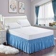 thumbnail image 2 of CNKOO Ruffled Grey King Size Bed Skirt  Dust Ruffle for King Bed with 15” Drop  Soft and Solid Microfiber  Classic Style  California King  Silver Gray Bedskirts, 2 of 8