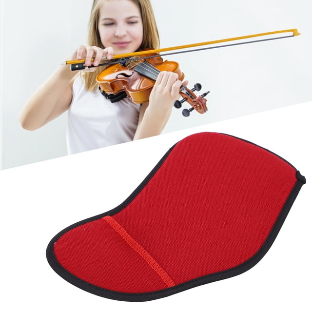 Violin Shoulder Rest Pad Flannel Chin Cushion Protector for Stringed Instrument Playing 3/4-4/4
