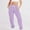 Purple, variant on Women's Winter Trousers,Sweatpants Women Casual Pants for Women Solid Color Drawstring Elastic Waist Cuffed Ankle Slim Sports Pants