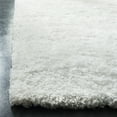 thumbnail image 3 of SAFAVIEH Toronto Barnes Solid Polyester Shag Area Rug, Ivory, 5' x 8', 3 of 8