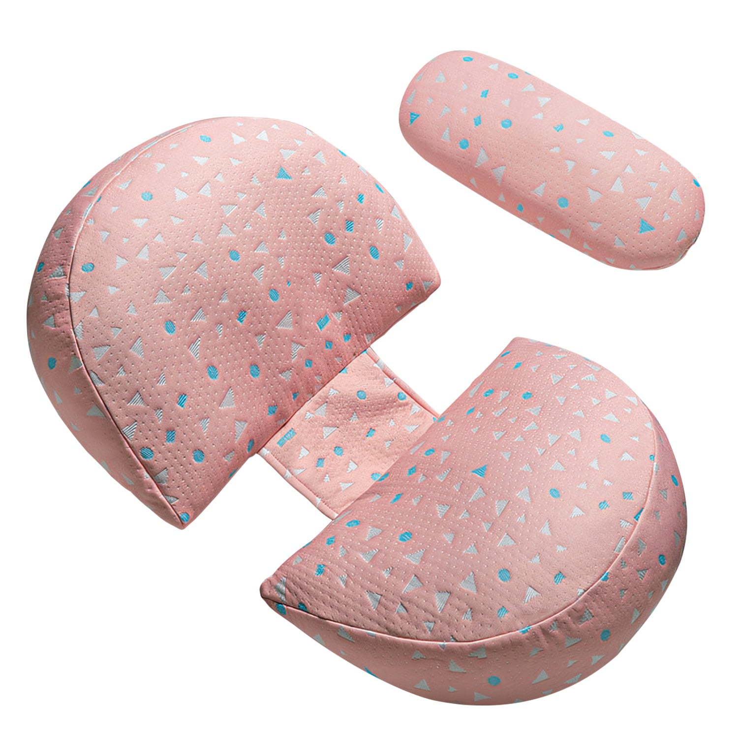 Pregnancy Pillows for Sleeping, TeqHome Maternity Pregnancy Body Pillow Support for Back, Legs, Belly, Hips of Pregnant Women, Detachable and Adjustable with Pillow Cover Pink