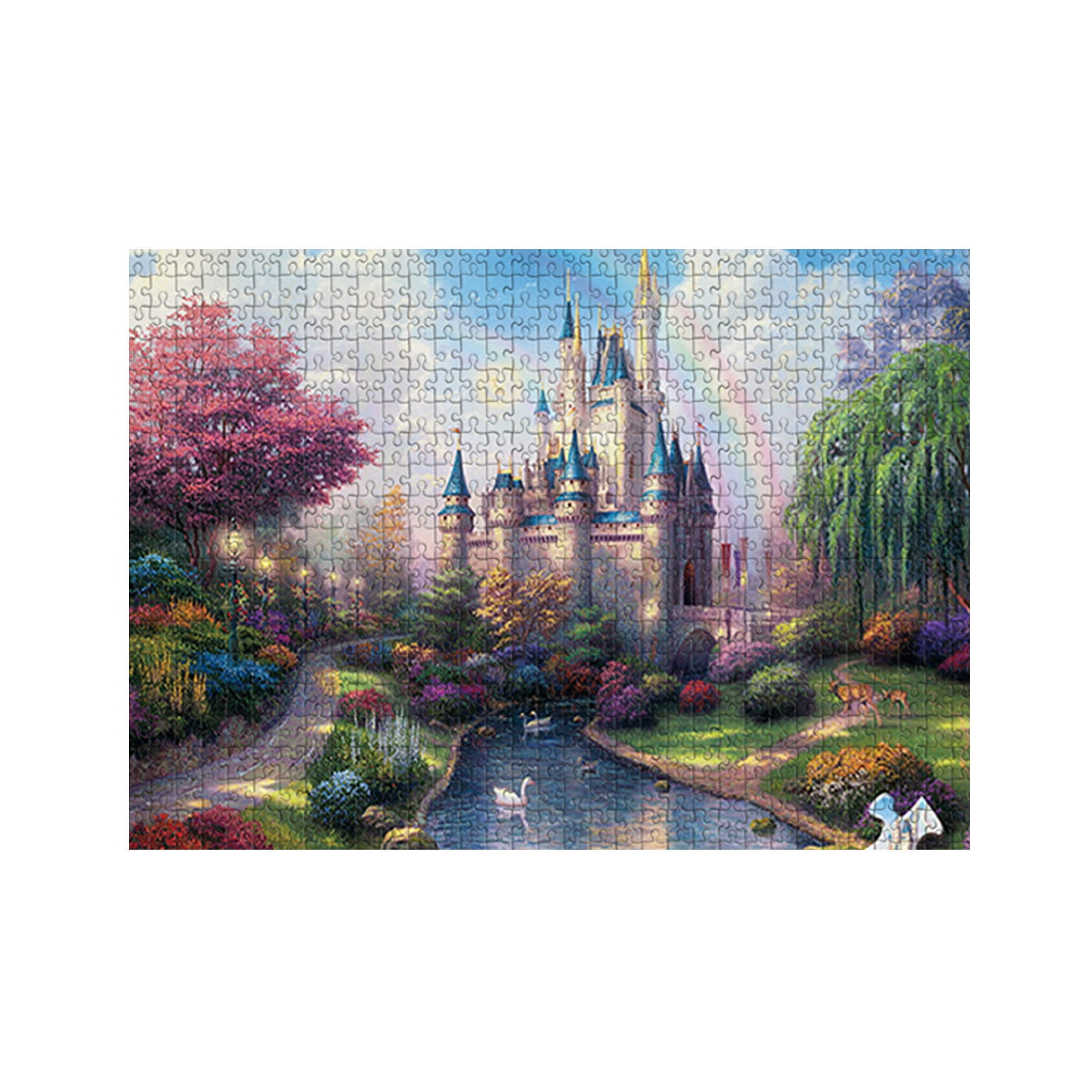 1000 Pieces Dream castle Jigsaw Puzzles Adults Girls Rainbow Castle Gifts Toys 