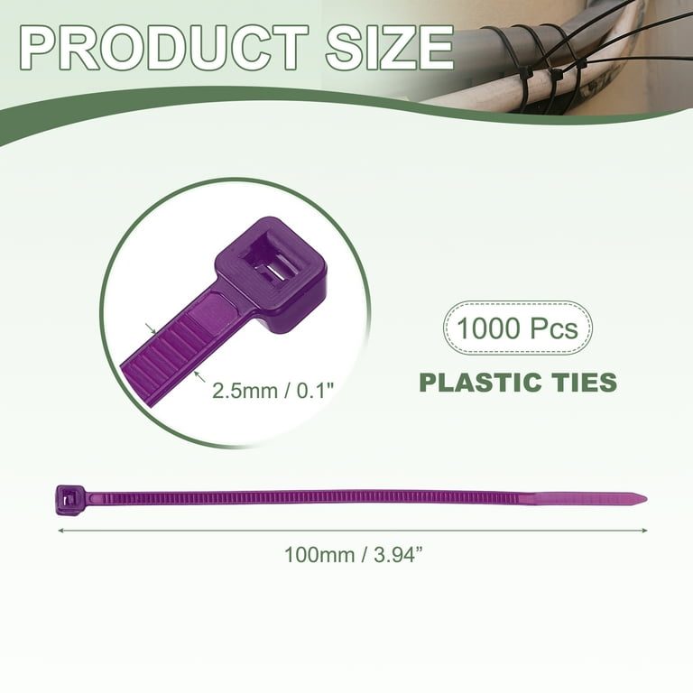 Zip Ties Plastic Cable Ties, Self-Locking Wire Zip Tie 4 Inch