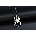 thumbnail image 5 of Collar con colgante de araña de acero inoxidable ligero Spiderman Cha, 5 of 5
