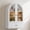 White, variant on 24"W Medium Wood Engineered Wood Arch Wall Cabinet with Glass & Wood Doors