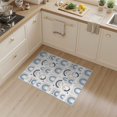 thumbnail image 2 of ODIKA 3'x5' Blue Beige Modern Geometric Rainbow Arc Washable Area Rug Contemporary Scandinavian Style Minimalist Arch for Hallway, Laundry Room, Non-Slip, Flatweave, Easy Care, 2 of 7