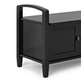 thumbnail image 2 of Simpli Home Warm Shaker Wood 44" Transitional Entryway Bench in Black, 2 of 7