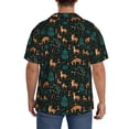 thumbnail image 3 of Hirioo Deers In The Forest for Men's Cuban Collar Short Sleeve Shirt Button Down Shirt Beach Summer Shirts Wedding Vacation Shirts-3X-Large, 3 of 5
