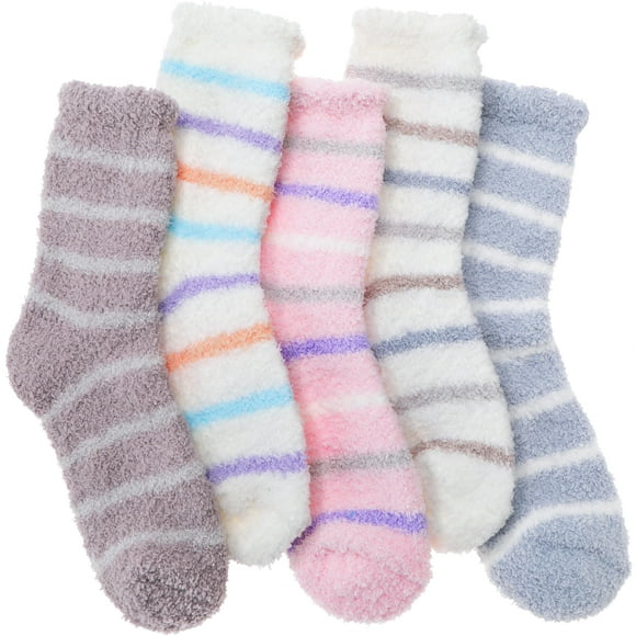 Calcetines Fuzzy EBMORE para mujer, esponjosos y acogedores para invierno