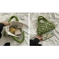thumbnail image 2 of Kukuzhu Women Cotton Rope Top-handle Bag Summer Beach Handwoven Handbag Cotton Crochet Fishing Net Handbag Casual Bag Pouch Purse, 2 of 7