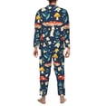 thumbnail image 5 of Bingfone Men'S Pajama Set 2 Piece Loungewear Pjs, Long Sleeve With Pajama Pants-Colorful Mushrooms, 5 of 9