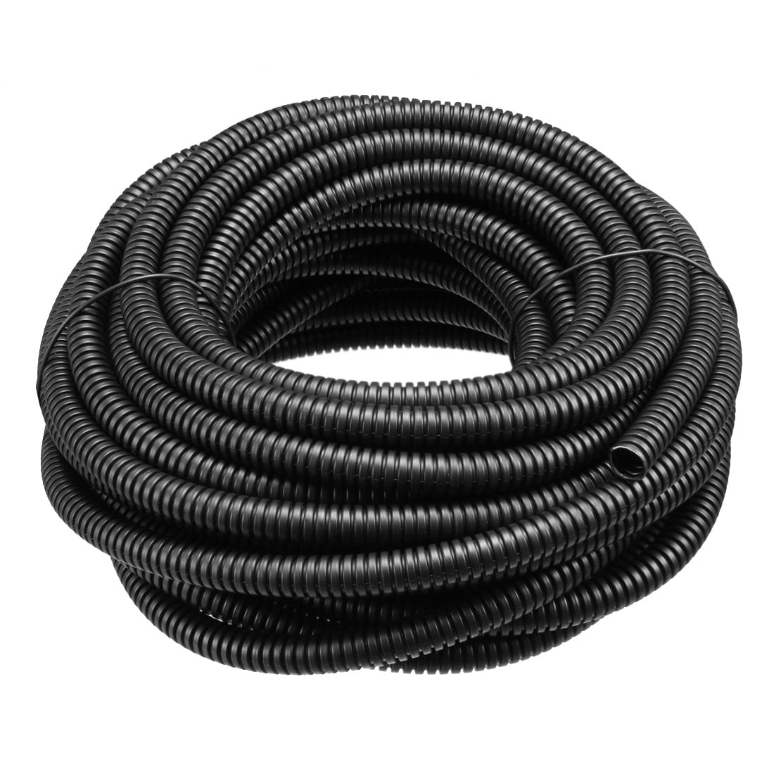Corrugated Tube Conduit PP Tubing Flexible Pipe Hose Black 6mmx9mm 10M