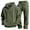 Army Green, variant on Boys 2 Piece Sweatsuits Quarter Zip Long Sleeve Hooded Sweatshirts Long Sweatpants Fall Winter Fashion Texture Athleisure Sets(13-14 years,Dark Gray)