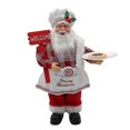 thumbnail image 1 of Santa Statue Santa Claus Christmas Decorations Standing Chef Decorating Presents, 1 of 5
