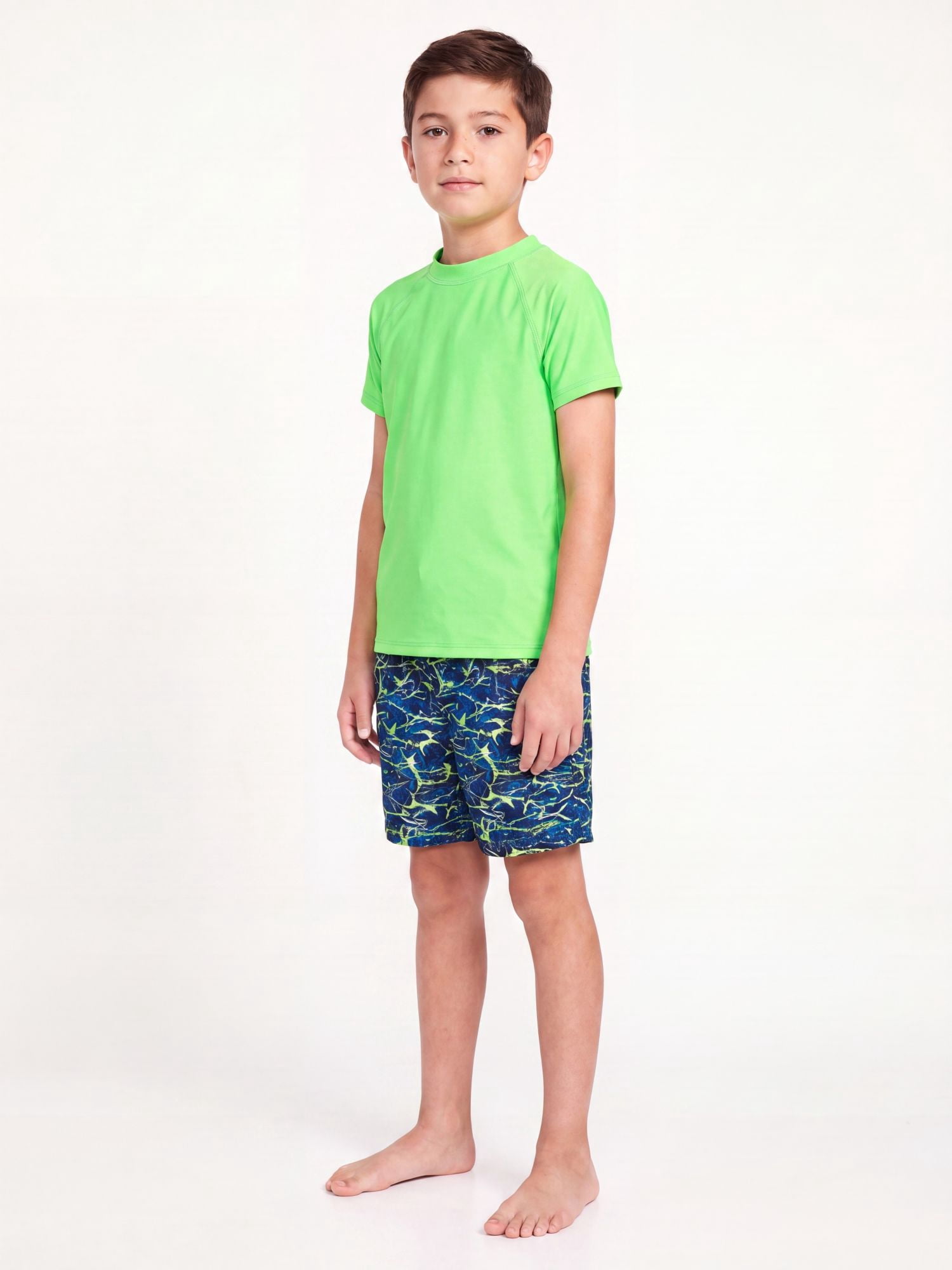 Ocean Gear Boys Short Sleeve Rash Guard Swim Top, Sizes 4-18