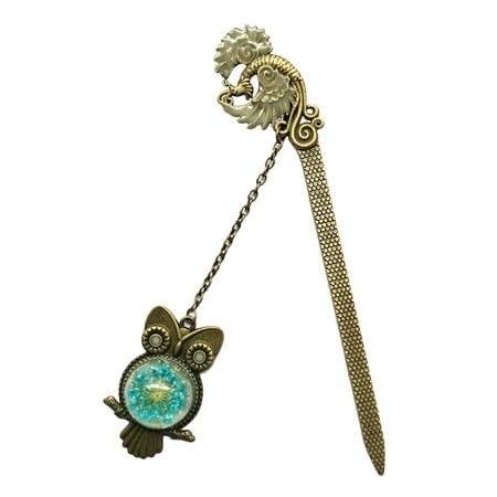 

Shiusina Cultural And Creative Luminous Bookmark Retro Fire Hairpin Luminous Owl Bookmark Fluorescent Dragon Bookmark Souvenir