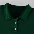 thumbnail image 5 of Men's Polo Shirts Short Sleeve with Pocket T-Shirts Buttons Casual Polo Moisture Wicking Golf Shirts Dark Green L, 5 of 7