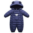 thumbnail image 2 of Baby Clothes Cute Infant Toddler Snowsuit Warm Newborn Boy Girl Winter Coats Hooded Zip Jumpsuit 0-12 Months, 2 of 5
