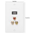 thumbnail image 4 of Panel De Enchufe De Pared, Panel USB Interfaz USB 2.0 Panel De Pared USB, Para Cafetería Cocina Oficina Edificio Decoración Del Hogar Fyydes USB Wall Panel, 4 of 8