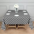 thumbnail image 3 of Black and White Small Checkered Pattern Square Tablecloth,Waterproof Square Table Cover,Wipeable Spillproof Washable Table Cover for Home Kitchen Party Decor 60"x60"(152x152cm), 3 of 6