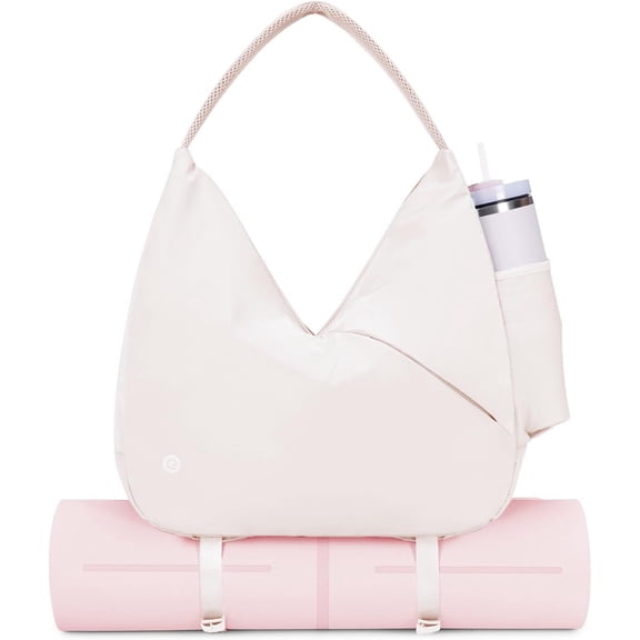 Large Gym Bag for Women  Duffel Bag with  Yoga Mat Holder & Shoe Compartment Workout Dance Tote Bag with Wet Pocket Overnight Weekender Bag for Travel Yoga