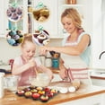 thumbnail image 7 of VEGCOO 5pcs Baking Set: 2 Pack 12-Cup Carbon Steel Muffin Pans, Nonstick Cupcake Tins, Includes Large Silicone Spatula, Basting Brush & 100 Red Paper Liners, Essential Bakeware Kit for Muffins & Cake, 7 of 7