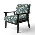 thumbnail image 3 of Designart "Elegant Mingle Of Teal And Ivory" White Floral Upholstered Accent Chair - Cottage Arm Chair For Living Room, 3 of 5