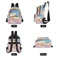 thumbnail image 2 of Casual Sleeping Lion Cub on Moon Backpack for School,College and Travel, Water Resistant Bookbag,, 2 of 7